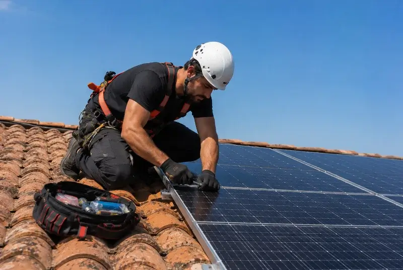 Maintenance et monitoring de panneaux solaires à Tamniès