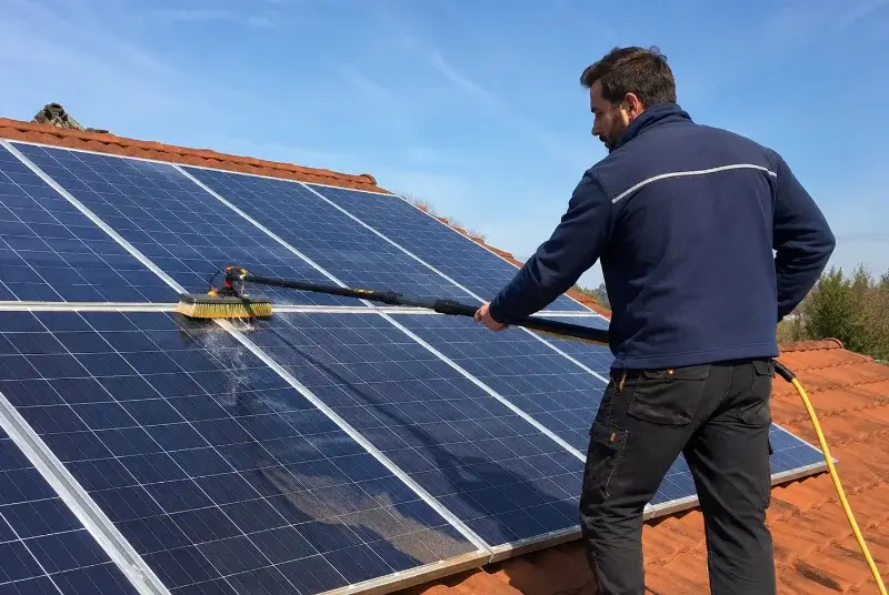 Nettoyage et entretien de panneaux solaires à Tamniès